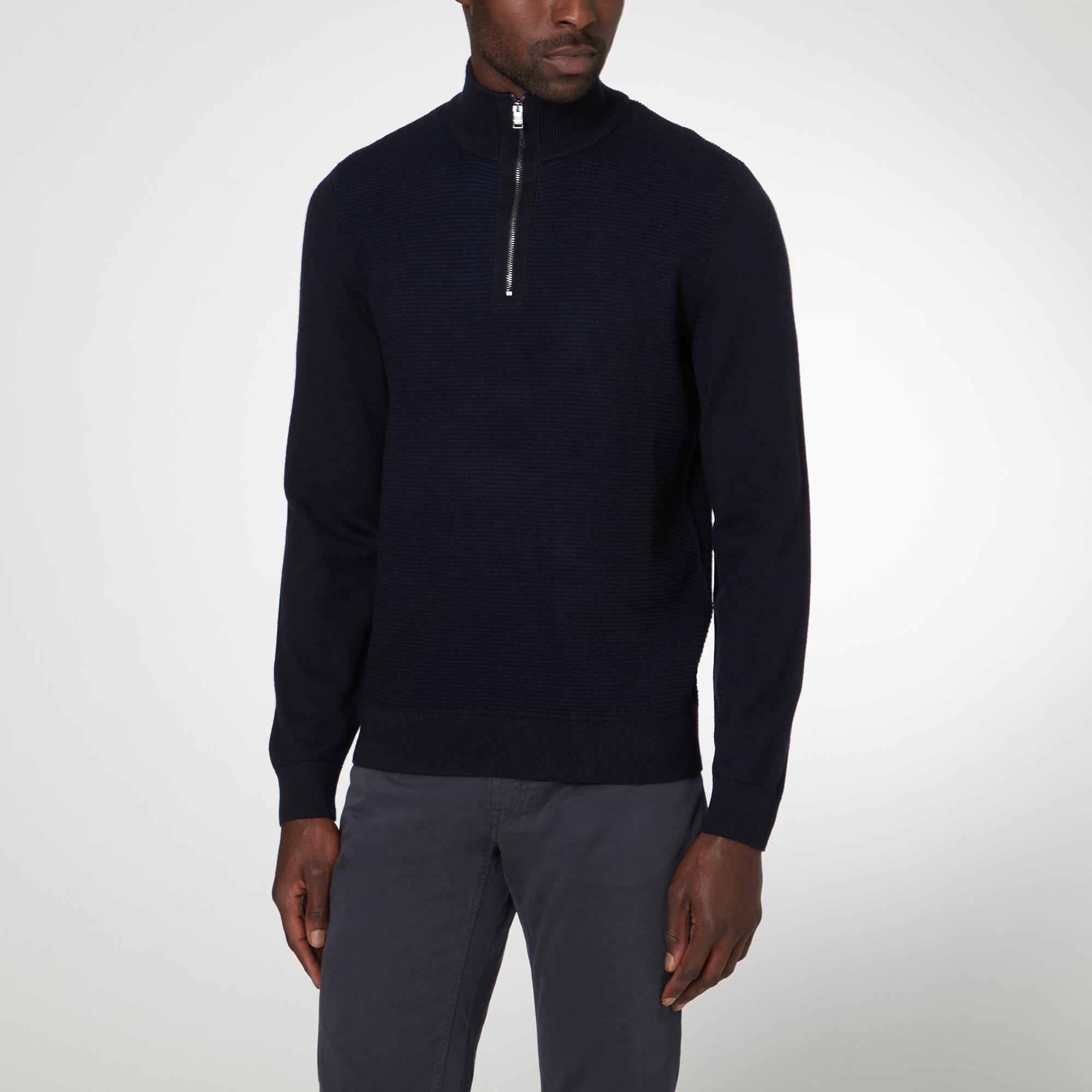 Madan Half-Zip Wool-Blend Sweater